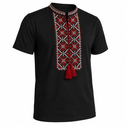 Mens t-shirt with Ukrainian embroidery ornament
