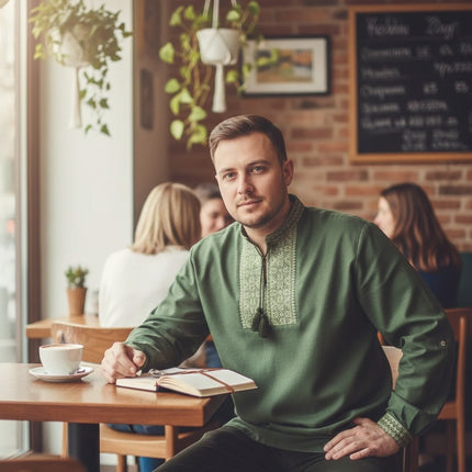 Mens vyshyvanka  modern linen
