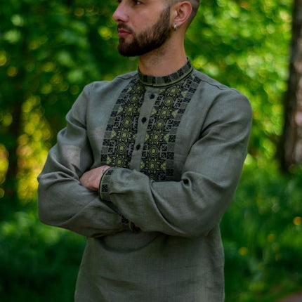 Men's vyshyvanka shirt with a linen