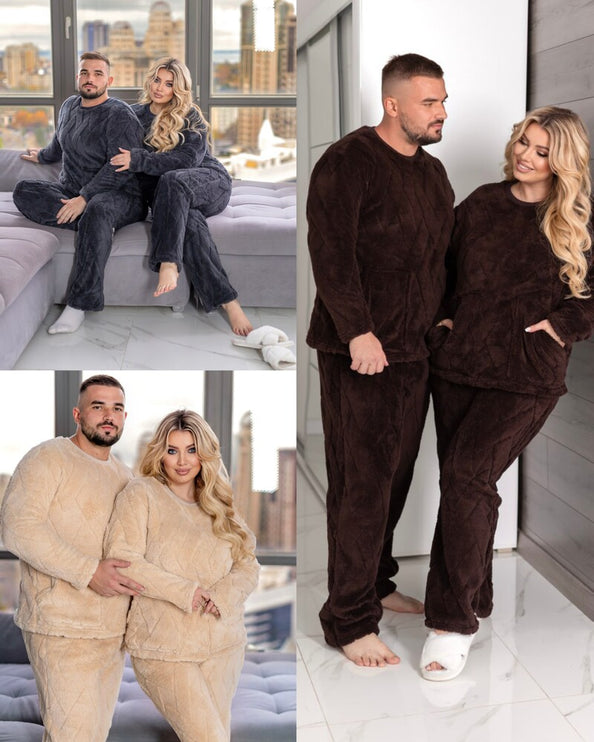 Plush Fleece  Pyjamas – Unisex Cozy Loungewear