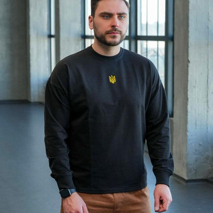 Sweatshirt with embroidered coat of arms of Ukraine like Zelensky’s