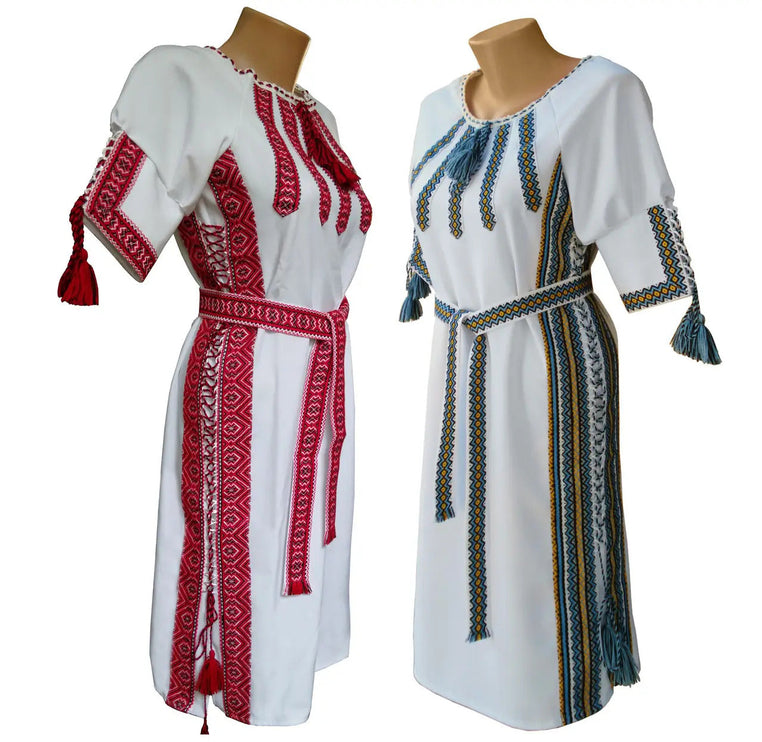 Ukrainian embroidered dress