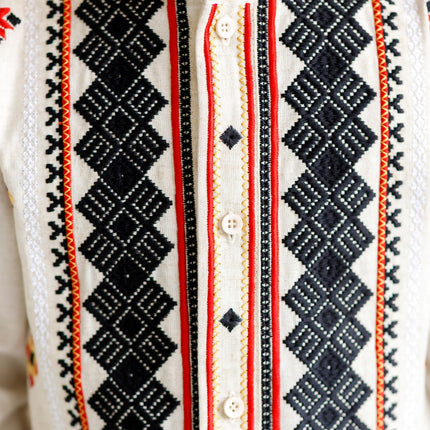 Ukrainian Boys Embroidered Linen Shirt Vyshyvanka