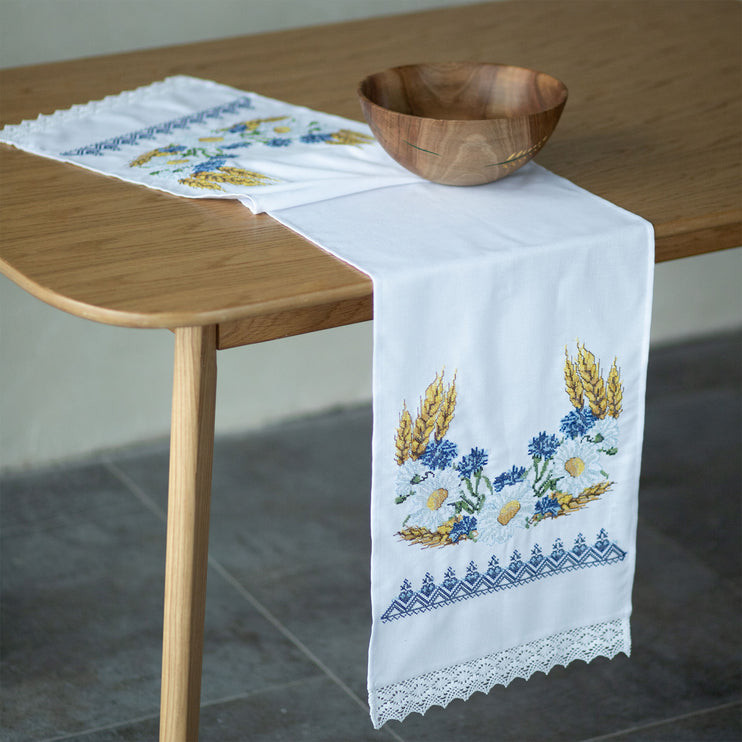 Ukrainian Embroidered Bread Rushnyk | Traditional Korovai Towel