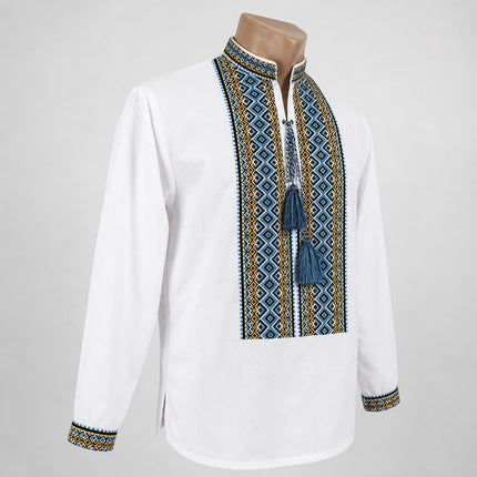 Ukrainian Men's White Embroidered Shirt – Woven Vyshyvanka