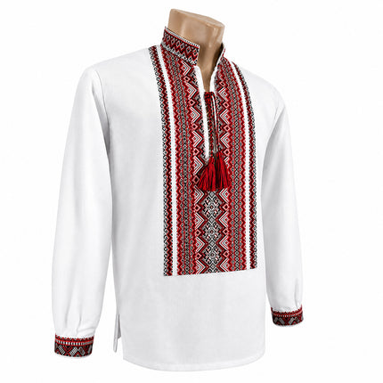 Ukrainian Men's White Embroidered Shirt – Woven Vyshyvanka