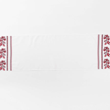 Ukrainian Wedding Rushnyk with Red Embroidery