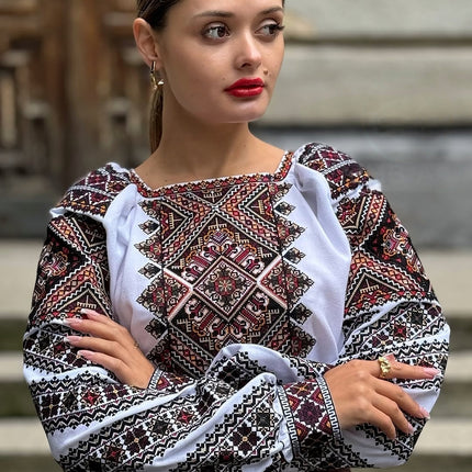 Ukrainian Embroidered Blouse for Women