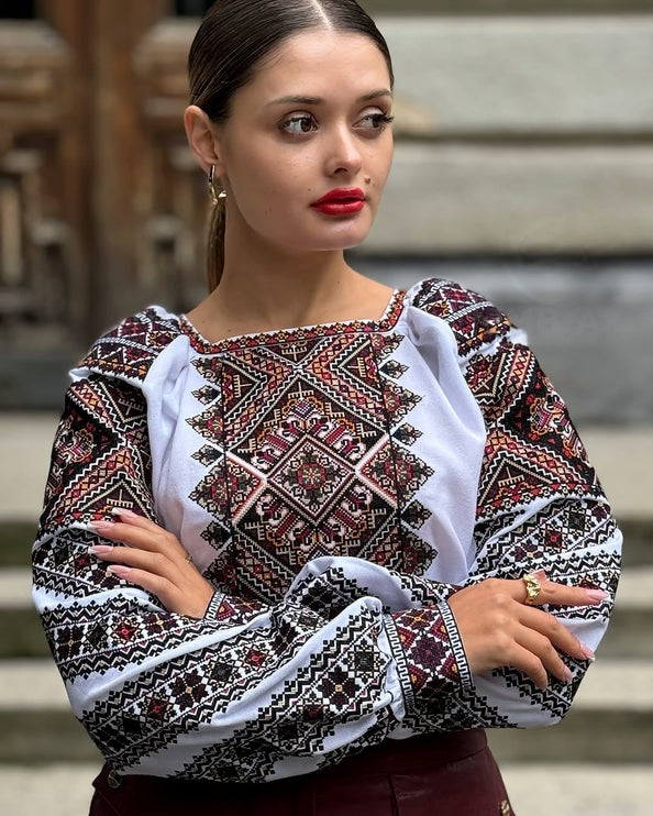 Ukrainian Embroidered Blouse for Women