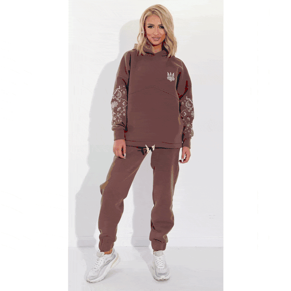 Ukrainian Embroidered Tracksuit with Embroidered Trident Emblem