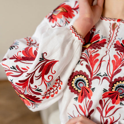 Ukrainian embroidered women's dress
