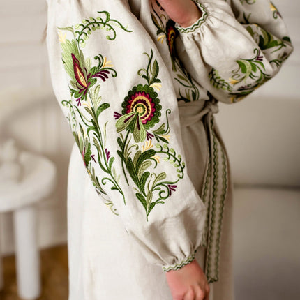 Ukrainian embroidered women's dress