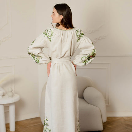 Ukrainian embroidered women's dress