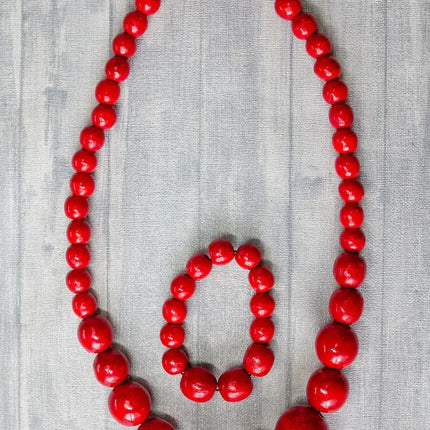 Ukrainian necklace set with bracelet