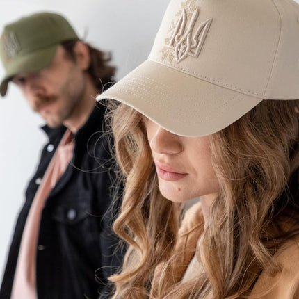 Ukrainian baseball cap with embroidered tryzub