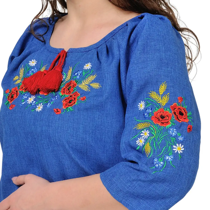 Ukrainian dresses with 3/4 sleeves