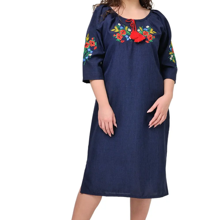 Ukrainian dresses with 3/4 sleeves