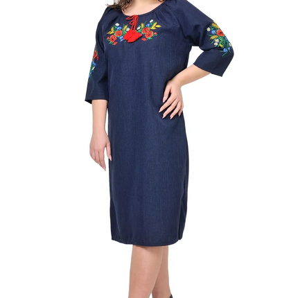 Ukrainian dresses with 3/4 sleeves