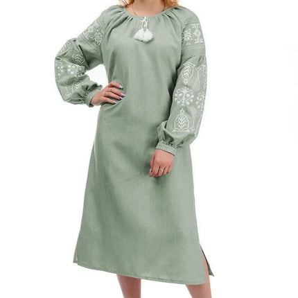 Ukrainian dress with embroidery