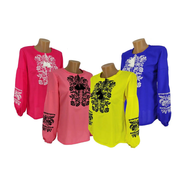 Ukrainian embroidery women's embroidered blouse