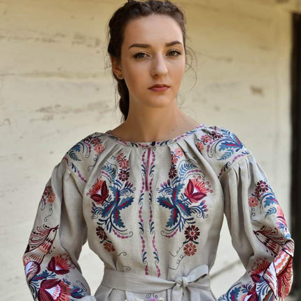 Ukrainian linen dress