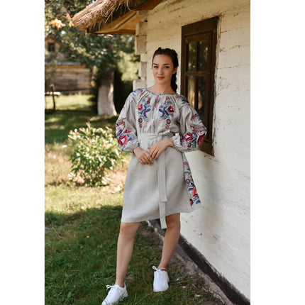 Ukrainian linen dress