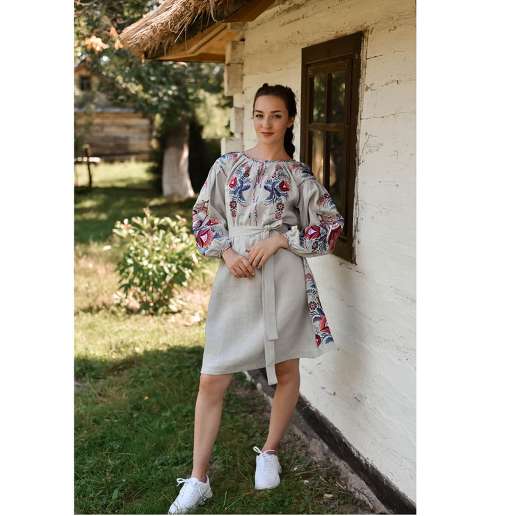 Ukrainian linen dress