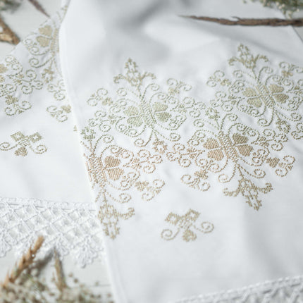 Ukrainian Rushnyk Embroidery Towel Blank with Lace – Pack of 10