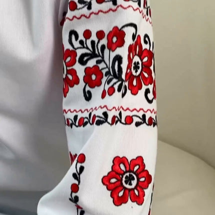 Ukrainian women's blouse with machine and hand embroidery - Panyanka