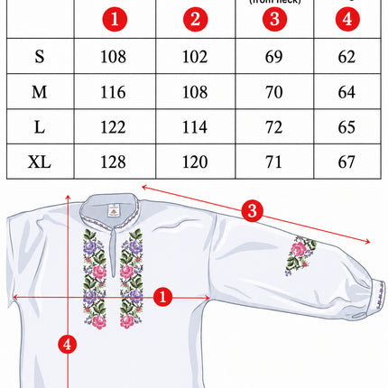 Women’s Floral Crystal-Embellished Vyshyvanka Blouse