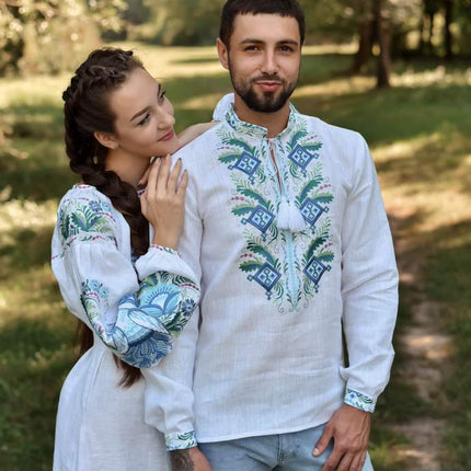 Ukrainian dress with floral embroidery
