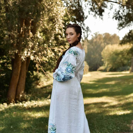 Ukrainian dress with floral embroidery