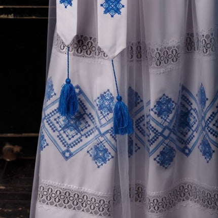Wedding dress with Ukrainian embroidery
