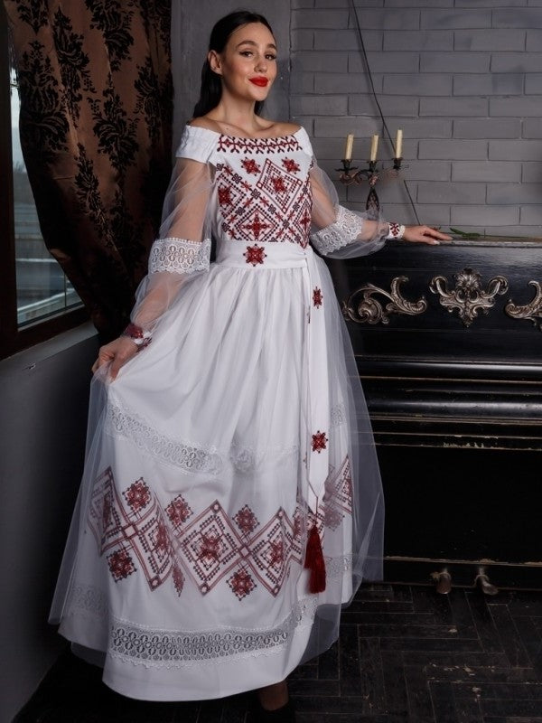 Wedding dress with Ukrainian embroidery VyshyvankaUA Wedding dress with Ukrainian embroidery VyshyvankaUA