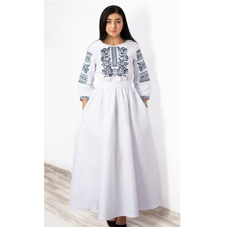 women's dress with embroidery