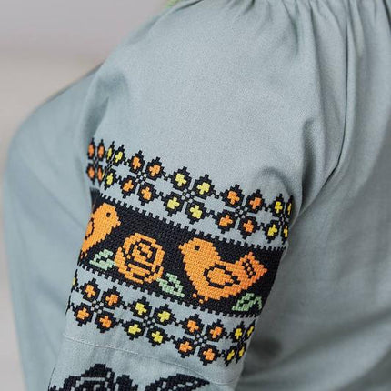 Women's Linen Vyshyvanka with Floral Embroidery