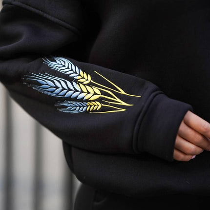 Women’s Ukrainian Tracksuit with Embroidered Wheat Ears