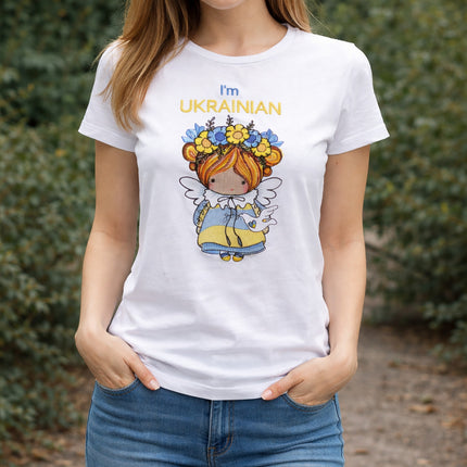 Women's embroidered patriotic t-shirt I'm Ukrainian