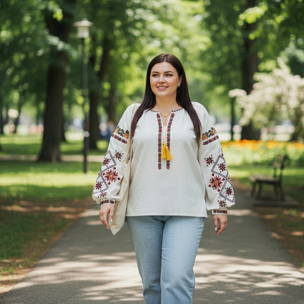 Women's embroidered shirt Unconquered