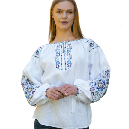 Women's vyshyvanka in the style of Petrykiv painting