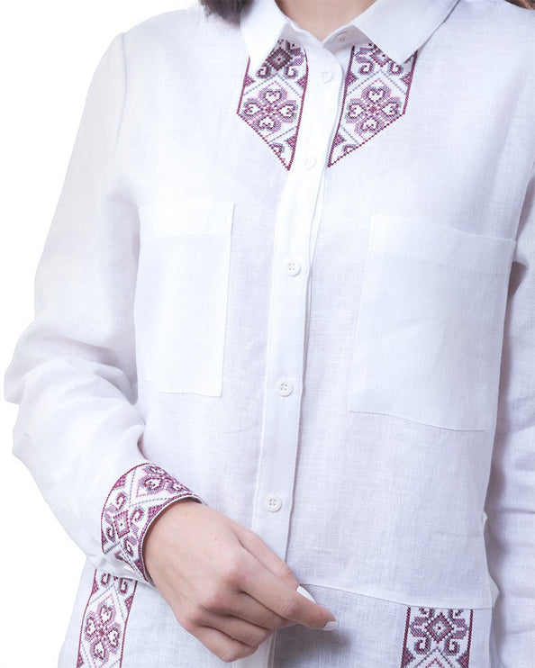 Women's blouse in Ukrainian style with embroidery