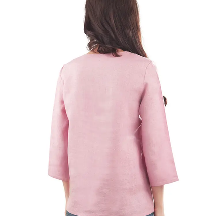 Women's blouse with orchid embroidery
