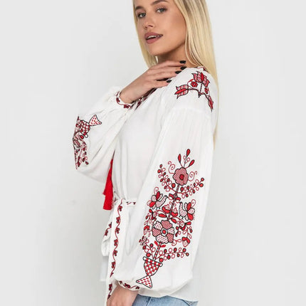 Women's vyshyvanka blouse with a floral pattern