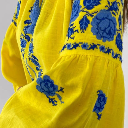 Women's vyshyvanka with roses