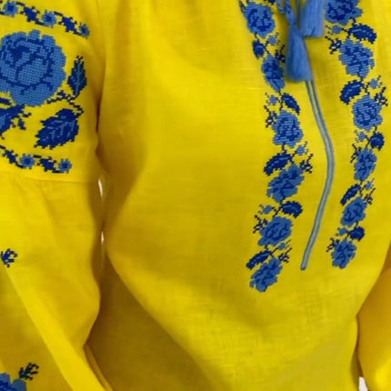 Women's vyshyvanka with roses