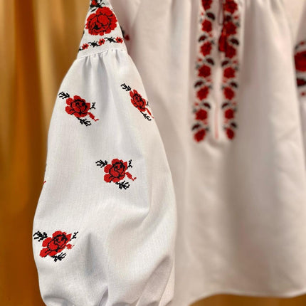 Women's vyshyvanka with roses