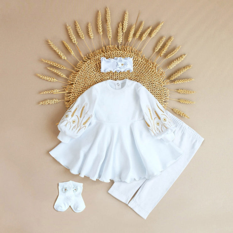 Christening set for baby girl