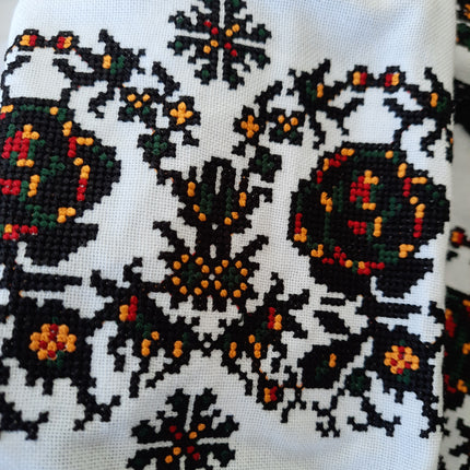 Ukrainian Vyshyvanka Embroidered Blouse for Women – Traditional Folk Shirt, White Cotton or Natural Linen Ukrainian Embroidery