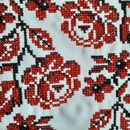 Ukrainian Wedding Rushnyk with Red Embroidery