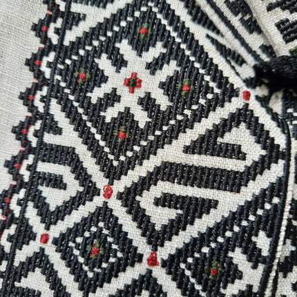 Men's linen vyshyvanka with black embroidery
